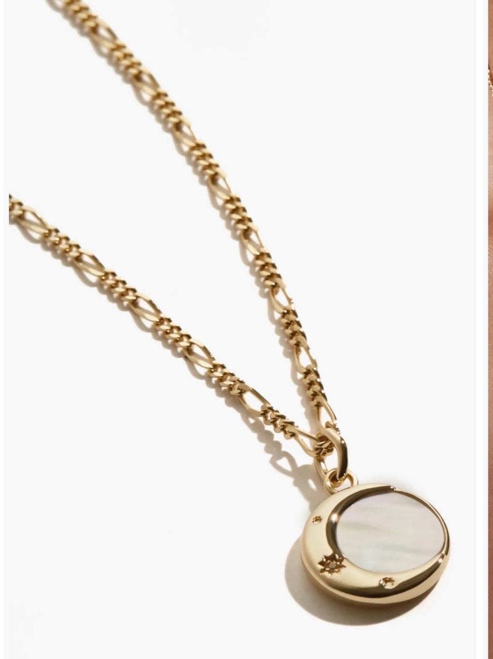 Ana Luisa Gold Mei Moon Pendant Necklace NWT